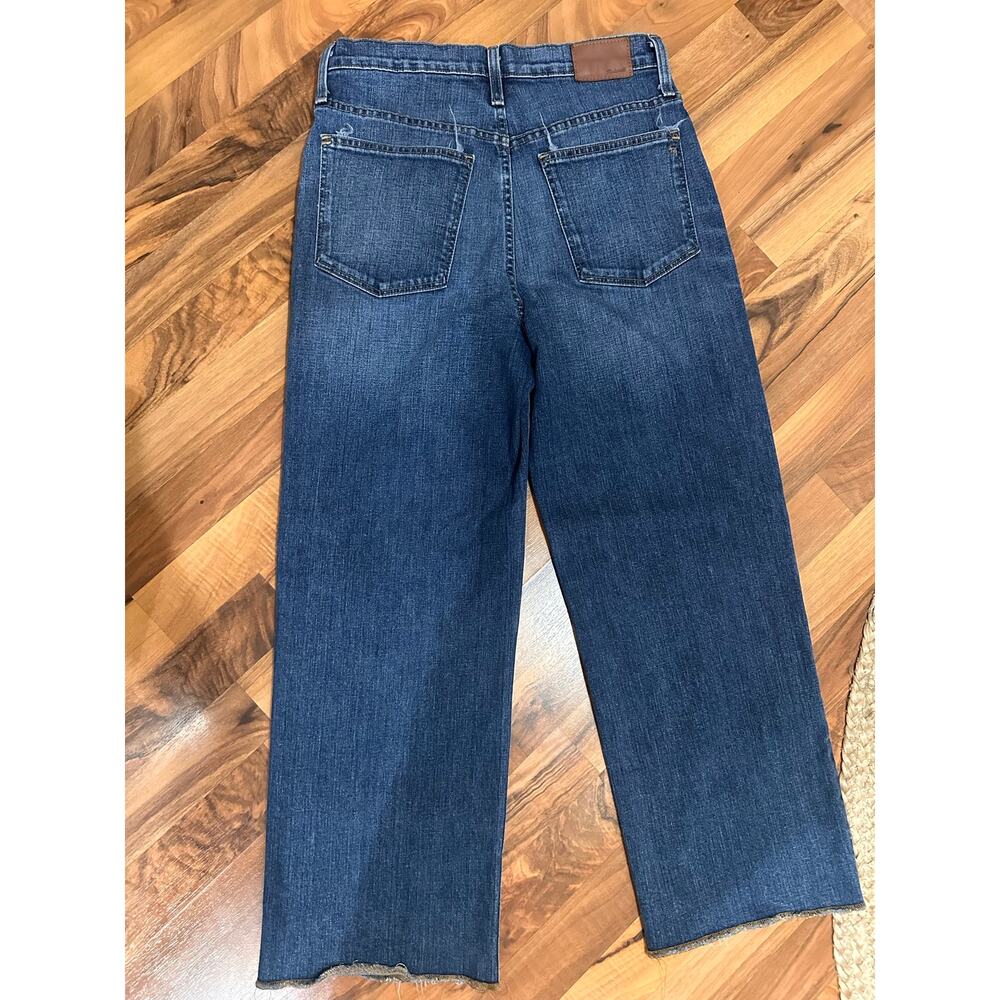 Madewell Slim Wide-Leg Crop Medium Wash Denim Jeans Size 29 - Picture 2 of 5